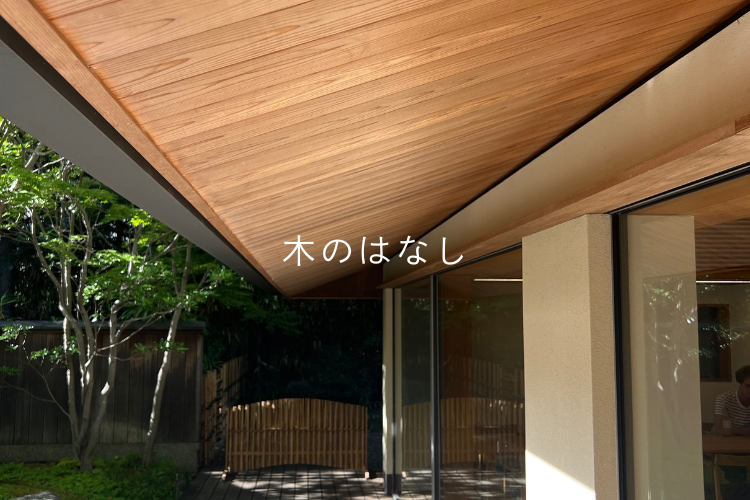 竹中大工道具館で、椅子に座る